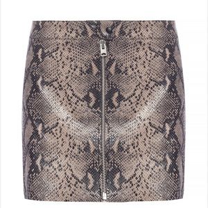NWOT ALL SAINTS snake skin mini skirt